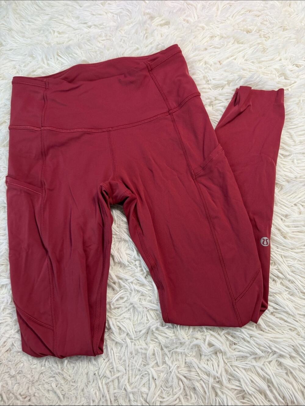 Lululemon Fast and Free High-Rise Tight 25" *Brushed Nulux Mulled Wine